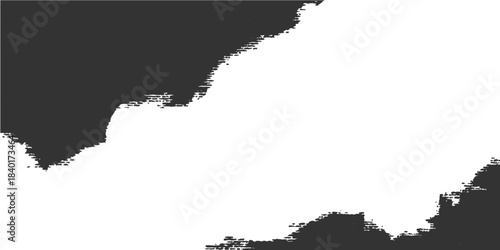 Detailed black outline vector map illustration of the USA with state borders isolated on white