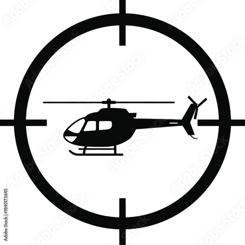 Helicopter target sight aviation icon