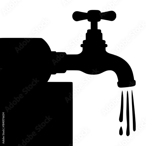 faucet with water drop