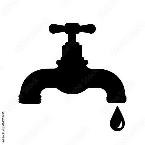 vector illustration of faucet 