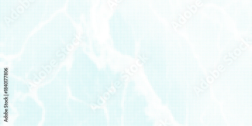 Blue and white water ripples light surface overlay background. 3d clear ocean surface pattern with reflection effect backdrop. Marble desaturated texture.