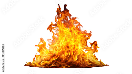 fire on a white background