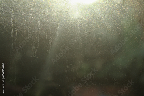 dusty glass texture with sunlight on the window glass
