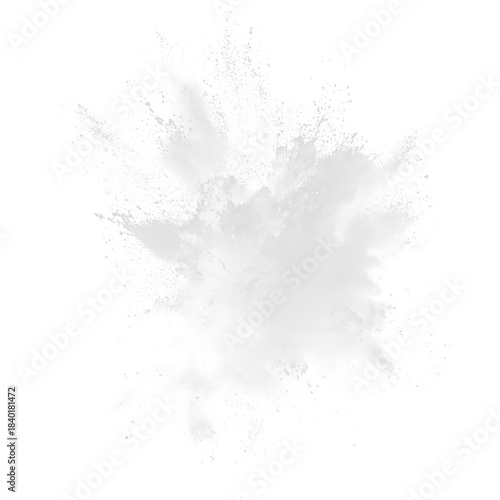 Tableau sur toile White Snow Powder Puff Explosion Abstract Dark Texture PNG