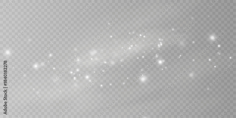 Fototapeta premium Frosty Snowflake Whirlwind Overlay on Transparent Background.