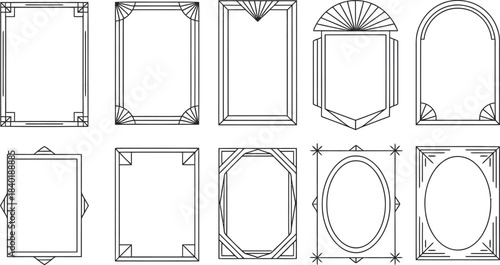 Collection of Diverse Vintage-Style Ornamental Graphic Frames and Borders for Design
