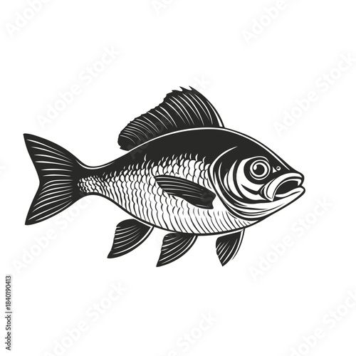 Detailed illustration of a fish swimming gracefully (1)