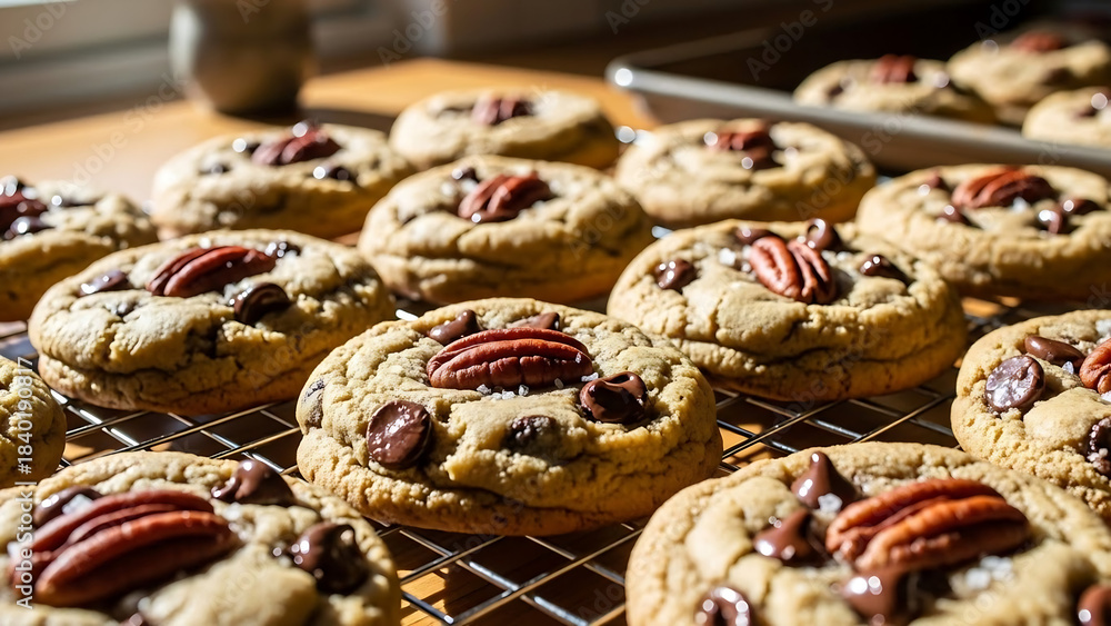 Naklejka premium cookies in the market, homemade cookies in a market