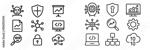 Digital security, artificial intelligence, and software development concepts in data science