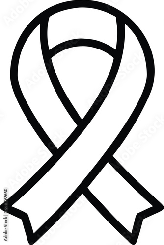 Cervical Cancer Ribbon Awareness Icon