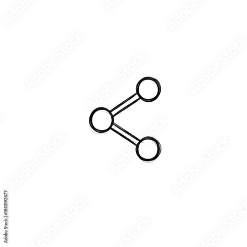 Hand drawn social media share icon sketch