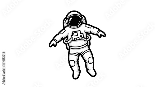 Astronaut floating in space, surrounded by stars, representing exploration and adventure