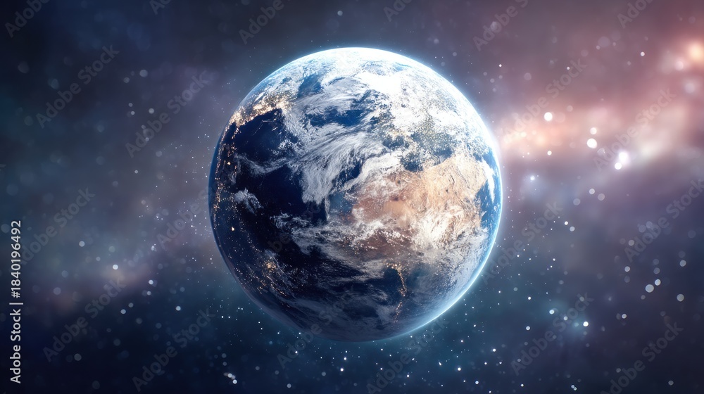 Naklejka premium Earth space image