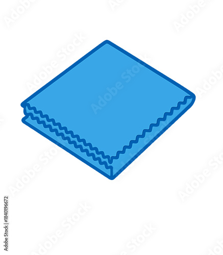 Blue Microfiber Cleaning Cloth Folded Neatly for Household Tasks.