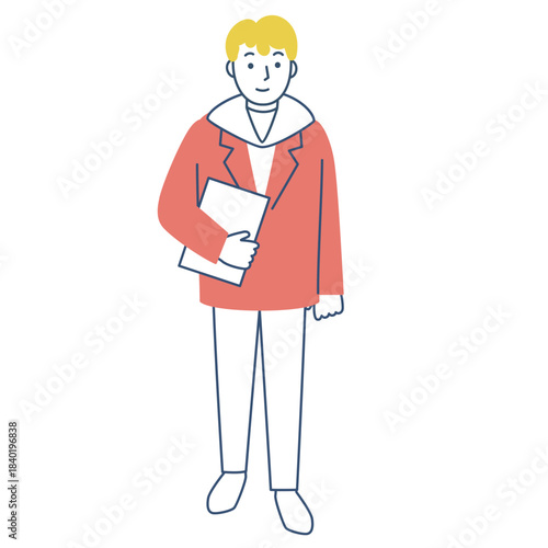 ジャケットを着た若い男性