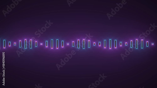 Neon Audio Spectrum Visualizer Equalizer Animation
