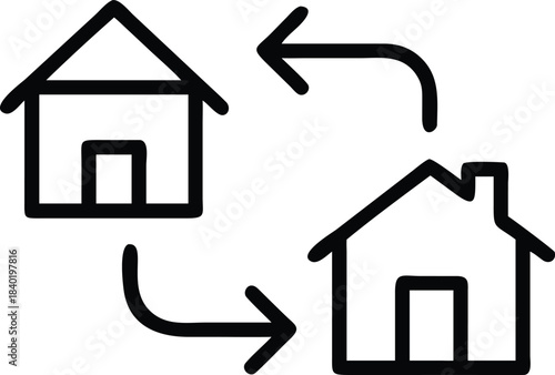 House Relocation Transport Icon
