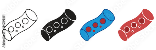 Blood vessel icon set simple vector outline logo, Vector illustration.