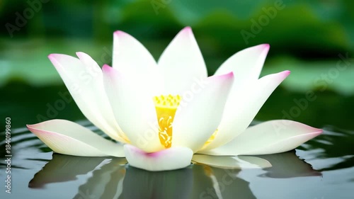 Beautiful Lotus Flower Blooming in Tranquil Water.