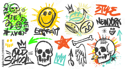 NYC grunge marker art