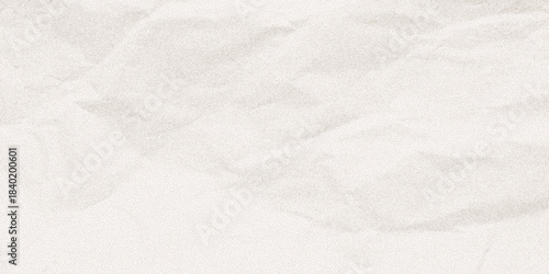 Beige crumpled package paper pattern with gritty dust, soft dotted halftone layer, worn papyrus tone, old craft sheet background for layout.