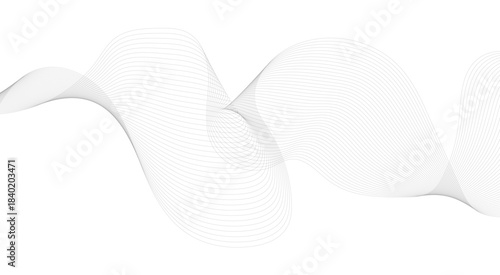 Abstract Wave Lines, Frequency Sound, and Data Science Creating New Possibilities in Design, Abstract black wavy lines background with copy space.