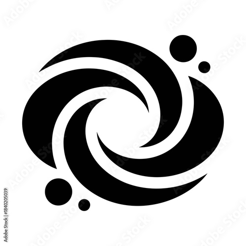 swirling cosmic nebula icon symbolizing galaxy, mystery, and infinite universe exploration