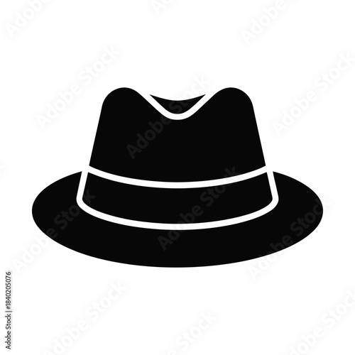 fedora hat glyph icon