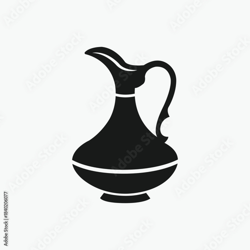 Arabic jug, antique copper jug, Classic Jug, Ceramic jug vector 