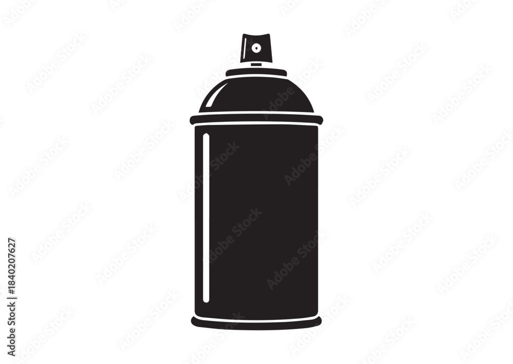 Obraz premium Spray paint can icon, Spray paint can Black silhouette vector