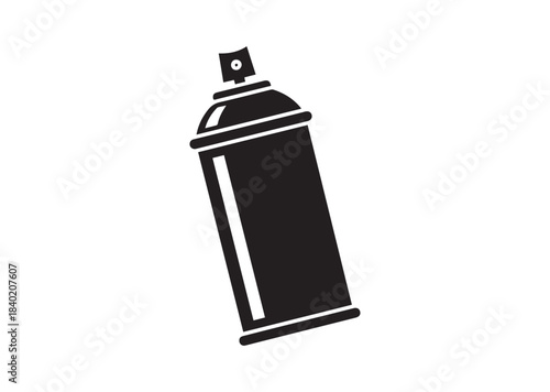 Spray paint can icon, Spray paint can Black silhouette vector