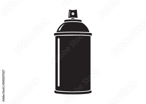 Spray paint can icon, Spray paint can Black silhouette vector