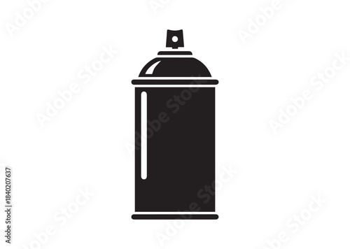 Spray paint can icon, Spray paint can Black silhouette vector