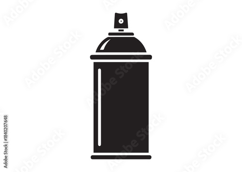 Spray paint can icon, Spray paint can Black silhouette vector