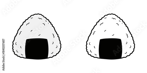 シンプルなおにぎりのアイコンイラスト