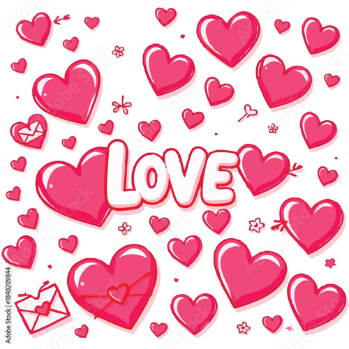 picture, clipart, drawing, illustration, Design, heart, love