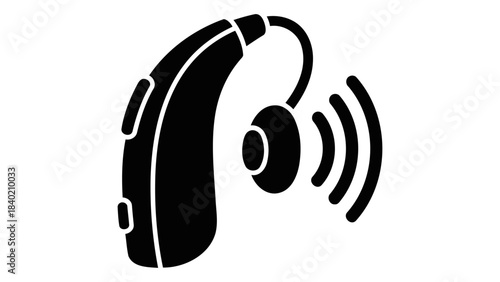 Modern smart hearing aid device with wireless tuning and adaptive sound technology for improved hearing ability