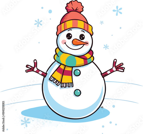 snowman, newyear, picture, clipart, drawing, illustration, Design