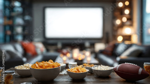 Super Bowl Party in Living Room