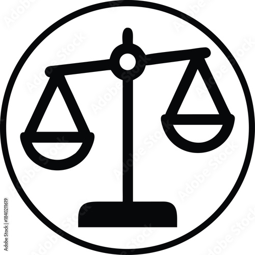 Balance Scale Icon for Justice and Equality