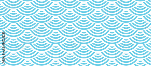 japanesse scales pattern ornament blue color backgound.eps