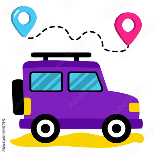 Premium download icon of road travel 