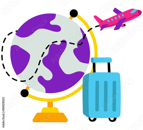 Premium download icon of global travel 