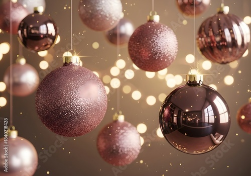 christmas background with baubles