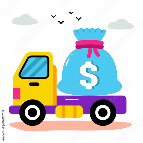 Modern design icon of money transfer 