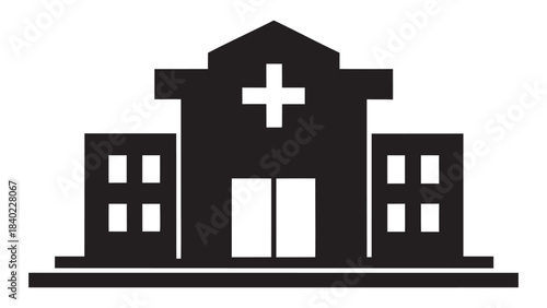 cross in front of church