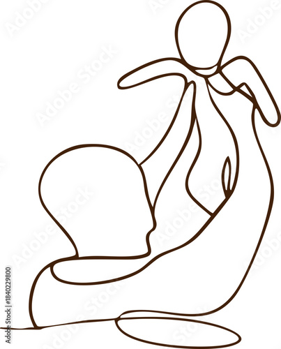 A heartwarming illustration of Father’s Day showing the love between a father and child. A sweet, simple artwork symbolizing family bond, care, and appreciation.