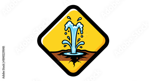 Warning Sign for Eruption: Hydrothermal Water Feature Bursting From Ground