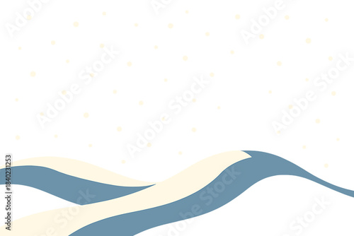 Evening Snow Silhouette. Evening Snow Silhouette. Flat minimalist vector illustration of an Evening Snow