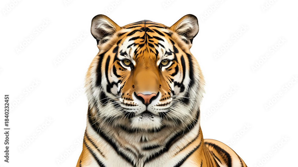 Fototapeta premium tiger isolated on white